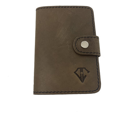 JAGUARS ENGRAVED BROWN TRIFOLD WALLET