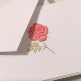 Crane Crane Light Pink Engraved Rose Note