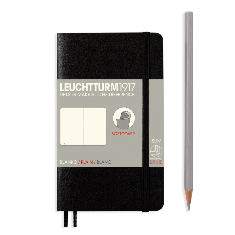 Leuchtturm1917 Leuchtturm1917 Black Softcover Pocket (A6) Notebook