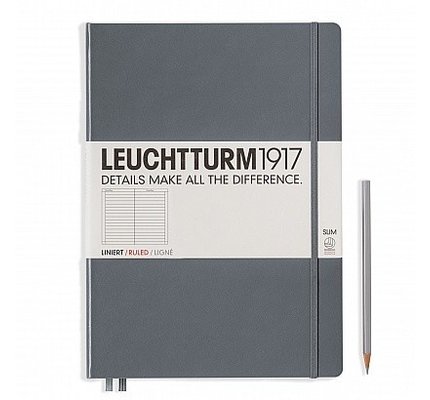 Leuchtturm1917 Leuchtturm1917 Master Slim (A4+) Hardcover Notebook - Anthracite