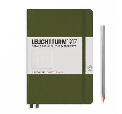 Leuchtturm1917 Leuchtturm1917 Medium (A5) Hardcover Notebook - Army