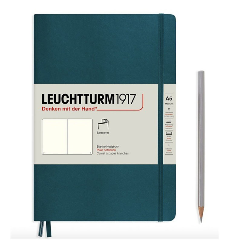 Leuchtturm1917 Leuchtturm1917 Medium (A5) Softcover Notebook - Pacific Green