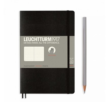 Leuchtturm1917 Leuchtturm1917 B6+ Paperback Softcover Notebook - Black