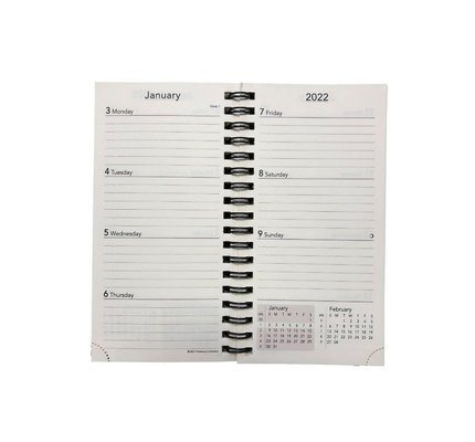 Scully Scully 2022 Pocket Wired Weekly Planner (3.25 X 6.25) Refill