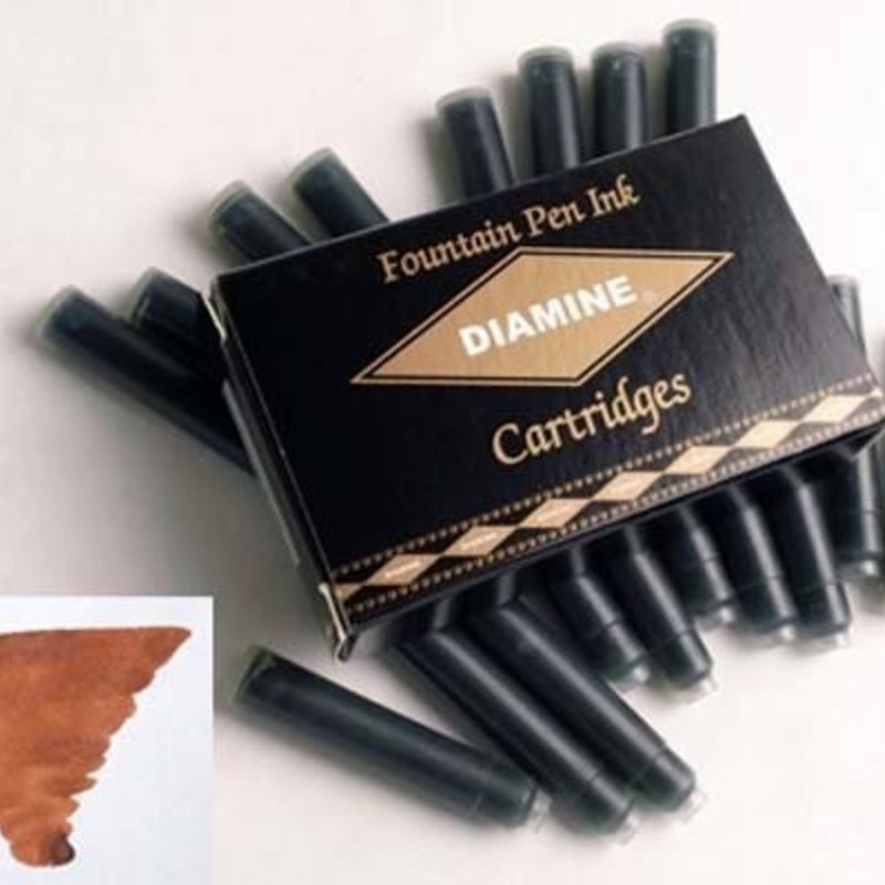 Diamine Diamine Ink Cartridges - Dark Brown (Set of 18)
