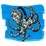 Anderillium Anderillium Bottled Ink -  Blue-Ringed Octopus Blue (1.5 oz)