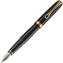 Diplomat Diplomat Excellence A2 Fountain Pen - Black Lacquer with Gold Trim