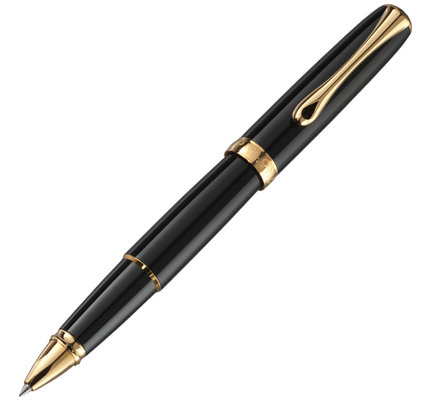 Diplomat Diplomat Excellence A2 Rollerball - Black Lacquer with Gold Trim
