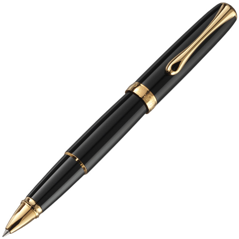 Diplomat Diplomat Excellence A2 Rollerball - Black Lacquer with Gold Trim