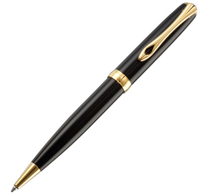 Diplomat Diplomat Excellence A2 Ballpoint - Black Lacquer with Gold Trim