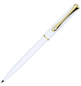 Diplomat Diplomat Traveller 0.5mm Mechanical Pencil - Snowwhite with Gold Trim