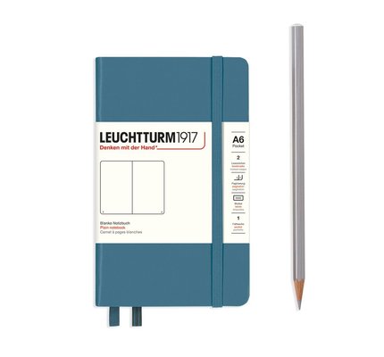 Leuchtturm1917 Leuchtturm1917 Pocket (A6) Hardcover Notebook - Stone Blue