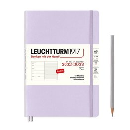 Leuchtturm1917 Leuchtturm1917 2023 18 Months Softcover A5 Medium Weekly Planner and Notebook with Extra Booklet -