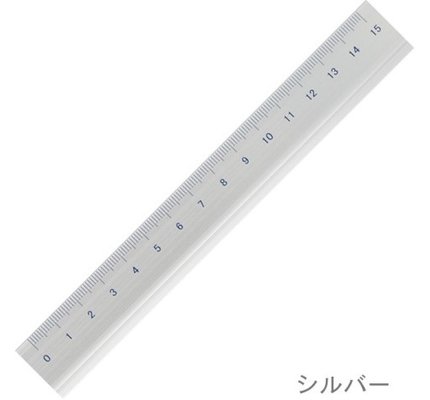 Slip-On Aluminium Ruler 15 cm Silver