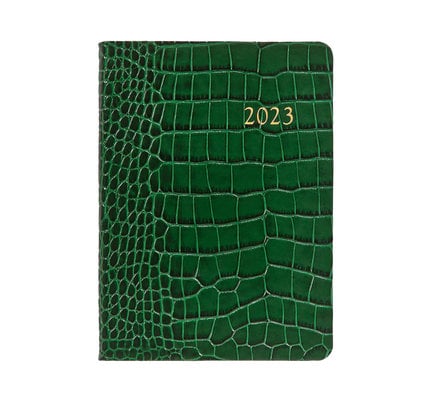 Graphic Image Graphic Image 2023 Crocodile Embossed Leather WJ7 Datebook -