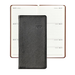 Graphic Image Graphic Image 2023 Traditional Leather PJ6 6" Pocket Journal Datebook -