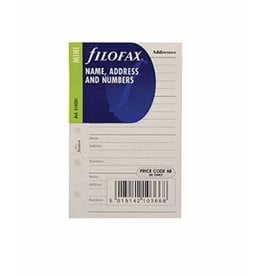 Filofax Filofax Name/Address/Numbers White Mini