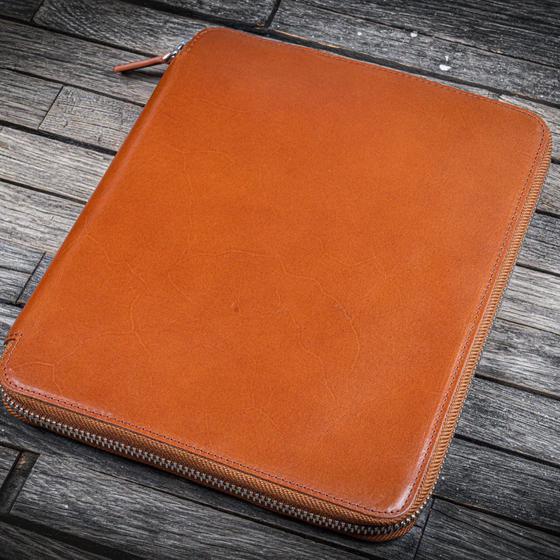 Galen Leather Galen Leather Zippered B5 Notebook Folio -
