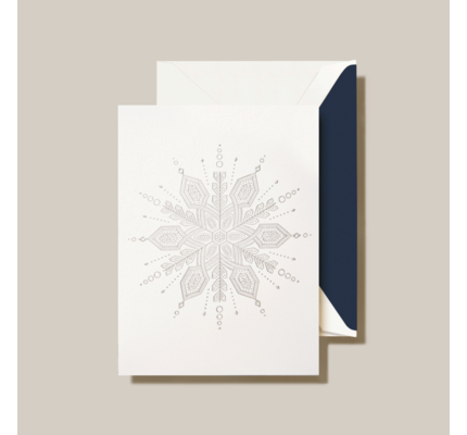 Crane Crane Engraved Snowflake Boxed Holiday Greeting Cards