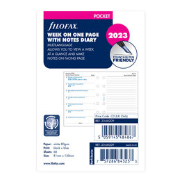 Filofax Filofax 2023 Pocket Week on a Page Refill -