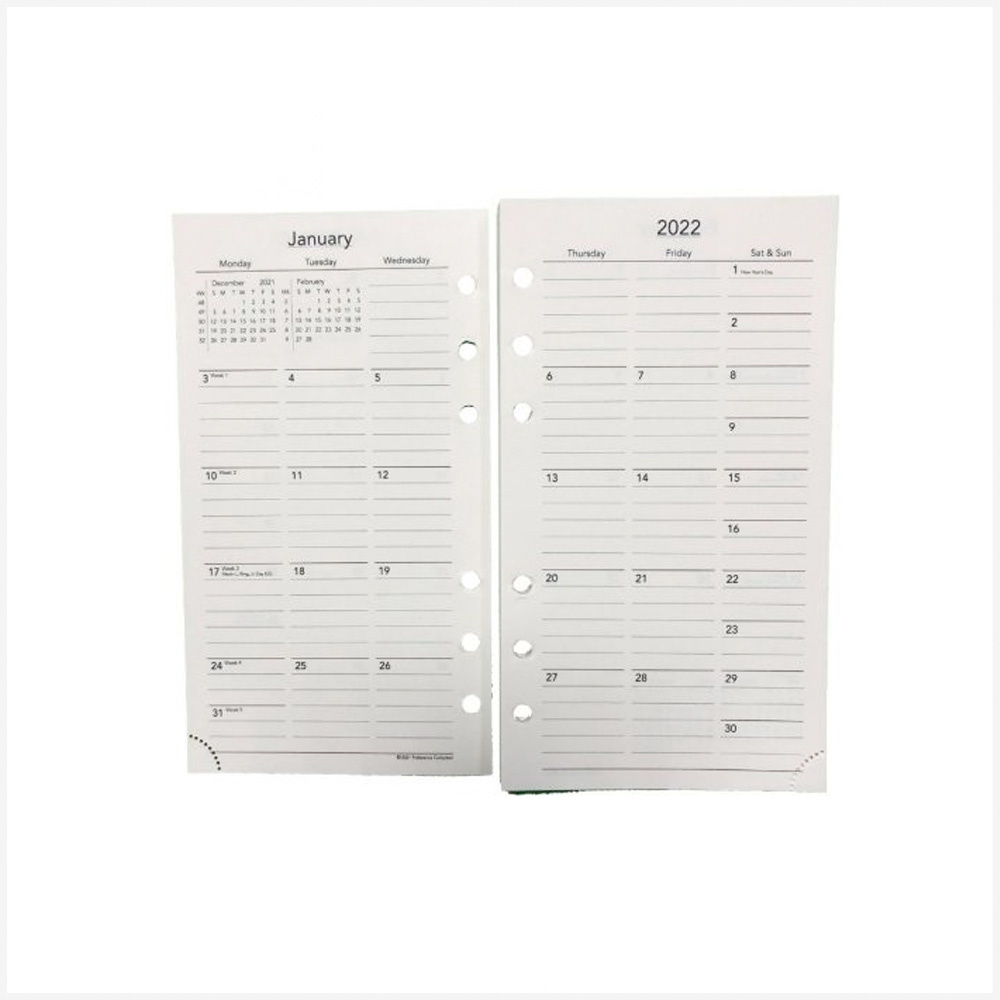 Scully 2023 Dos01 6-Ring (3.75 X 6.75) Monthly/Weekly Refill - Dromgoole's  Fine Writing Instruments