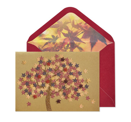 NIQUEA.D NIQUEA.D Vellum Japanese Maple Tree Blank Card