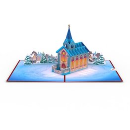 Lovepop Lovepop Pop-Up Card - Stained Glass Christmas Chapel