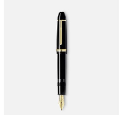 Montblanc Montblanc Meisterstuck 149 Black with Gold Plated Trim Fountain Pen Calligraphy Curved Nib