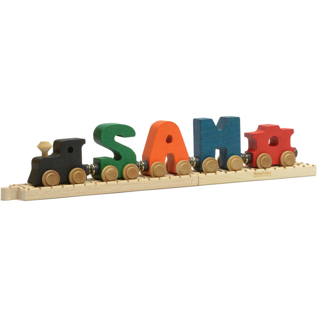 personalized wooden name train