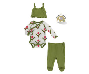 ginger flowers ruffle swim dress