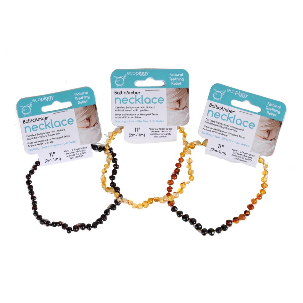 amber necklace on ankle