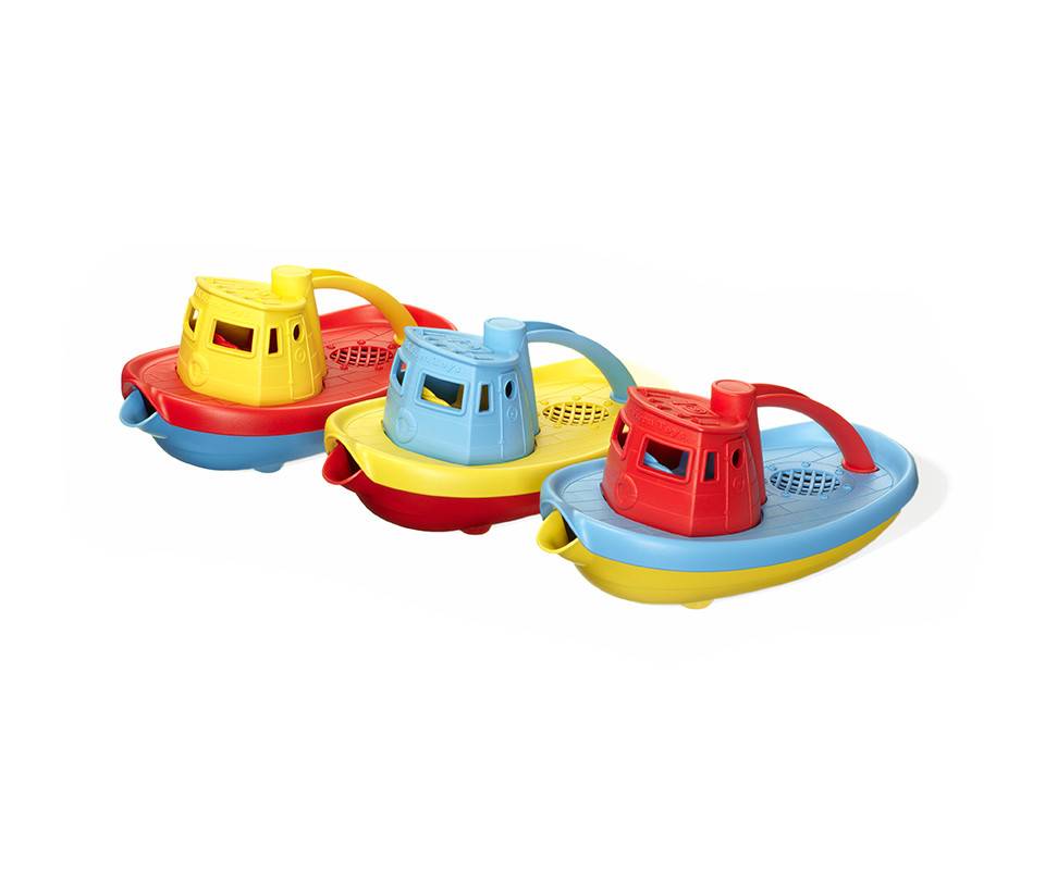 green toys tugboat cleaning