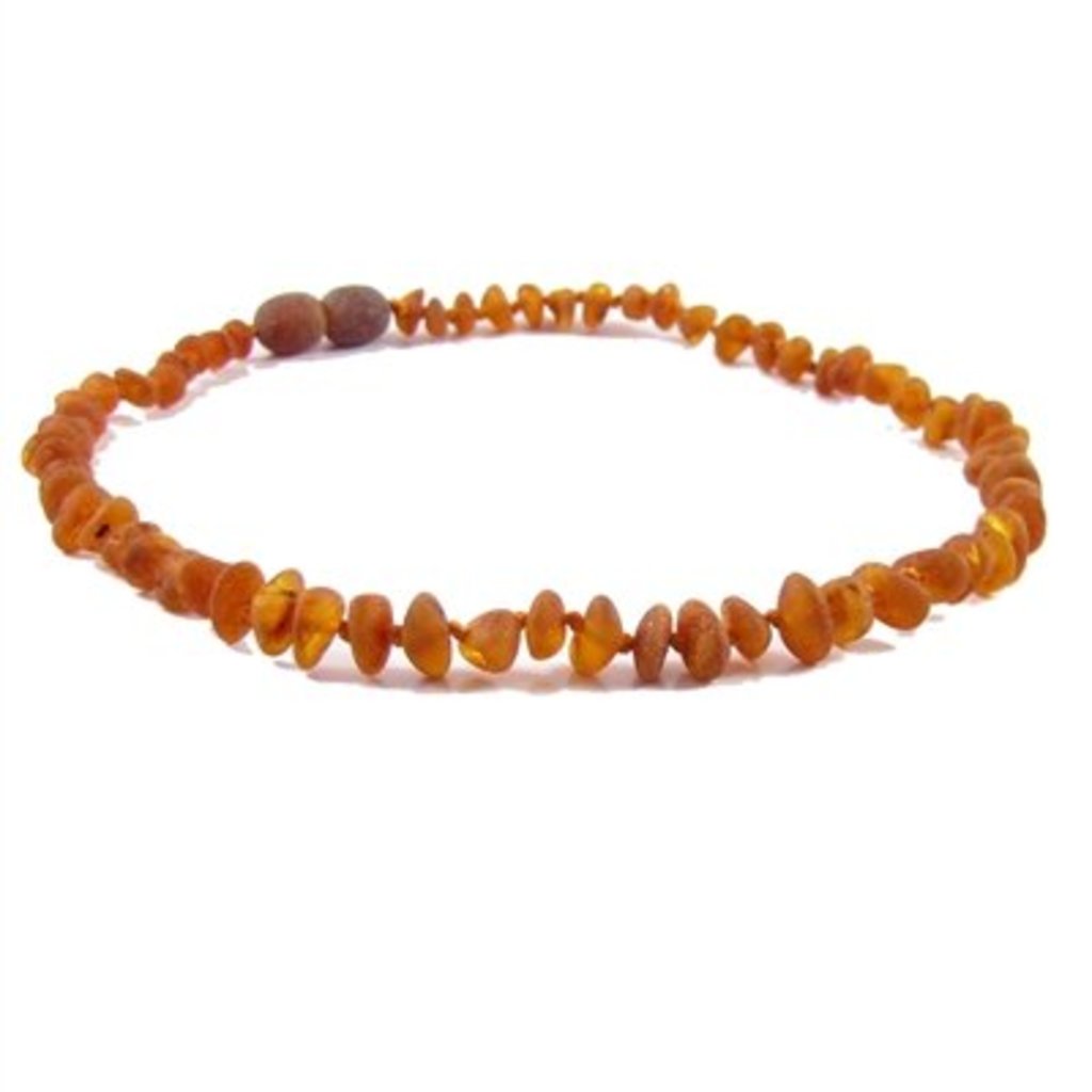 amber monkey teething necklace