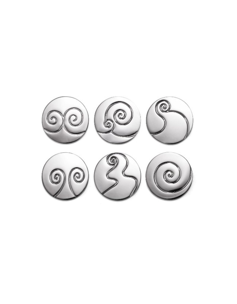 Carrol Boyes Coaster Set Of 6 Shapes Miam