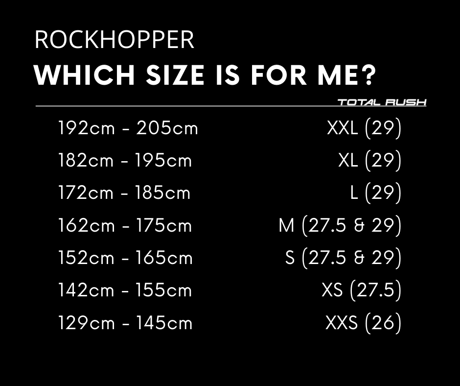 Specialised rockhopper sales size guide