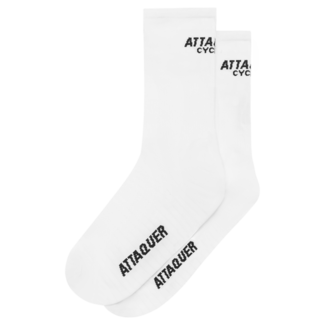 Attaquer Socks Club Logo White