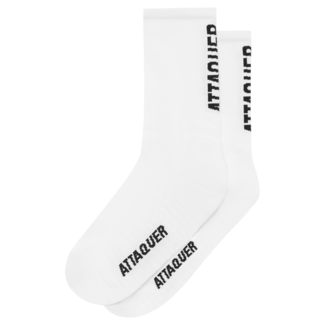 Attaquer Socks Vertical Logo White