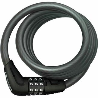 ABUS ABUS Star 4508 Combination Coiled Cable Lock: 150cm x 8mm, Black