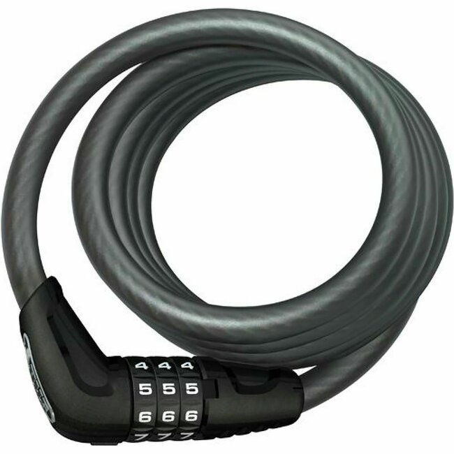 ABUS Star 4508 Combination Coiled Cable Lock: 150cm x 8mm, Black