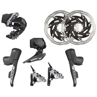 SRAM SRAM Red eTap AXS 2X HRD Flat Mount 2P 6B (Shifters/FD RD/Batt/Charger)