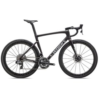 Specialized 2023 S-Works Tarmac SL7 - SRAM Red eTap AXS - Satin Red Onyx/Granite Over Black/Metallic White Silver