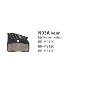 Shimano BR-M9120 Resin Brake Pad w/Fin & Springs w/Split Pin N03A-RF (replaces Y1XD98010)