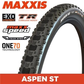 Maxxis Aspen ST Team Spec - 29 X 2.40 - Folding TR - EXO 170 TPI - MaxxSpeed XC - Black