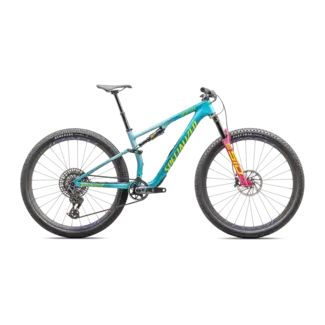 Specialized 2025 Epic Pro 8 Satin Team Edition Lagoon Blue Tint / Liquid Metallic / Yellow