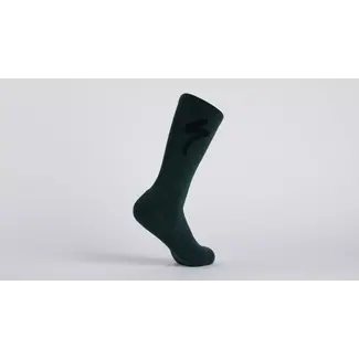 Specialized Merino Midweight Tall Logo Sock Dark Moss