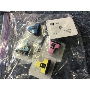 HP02  ink set (4 colors &black). (2/3/21)