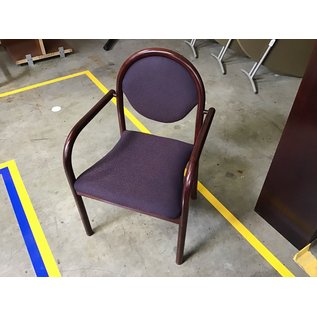 Purple padded wood frame side chair (4/26/2021)