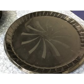 16” Black plastic food tray (8/26/21)