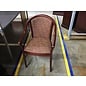 Maroon pattern wood frame side chair (05/05/22)