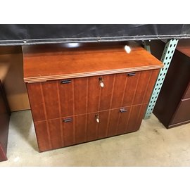21x35 1/2x29 1/4” Cherry wood horizontal 2 drawer file cabinet 9/28/22